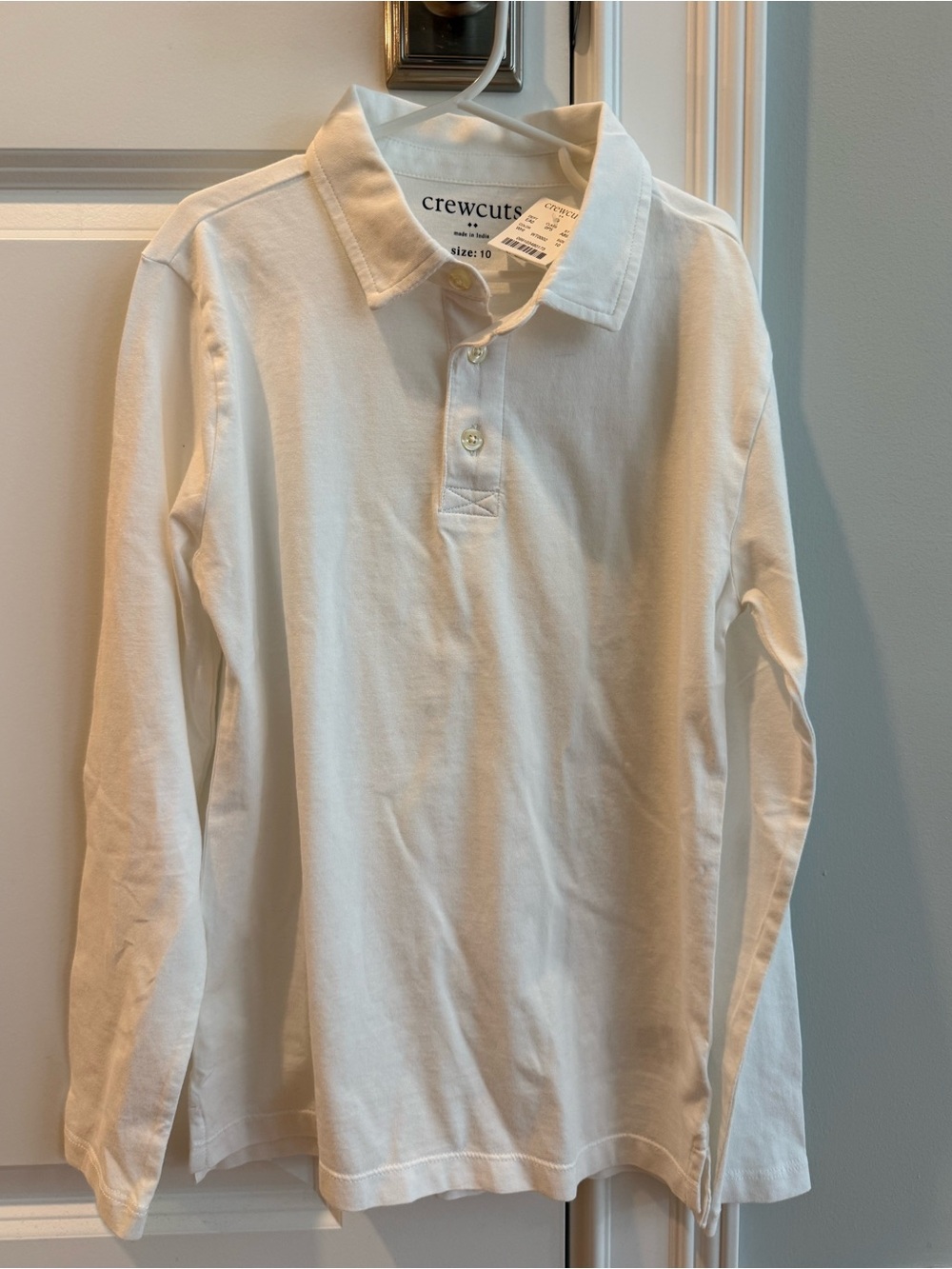 Crewcuts Boys' Long-Sleeve Polo Shirt - White